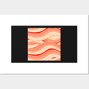 Marmalade Waves | Curvy Orange Digital Illustration Posters and Art